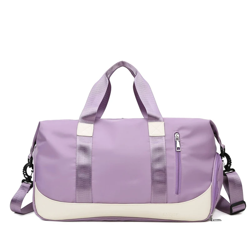 Foldable Travel Duffle with Shoe Storage Purple color SKU reference