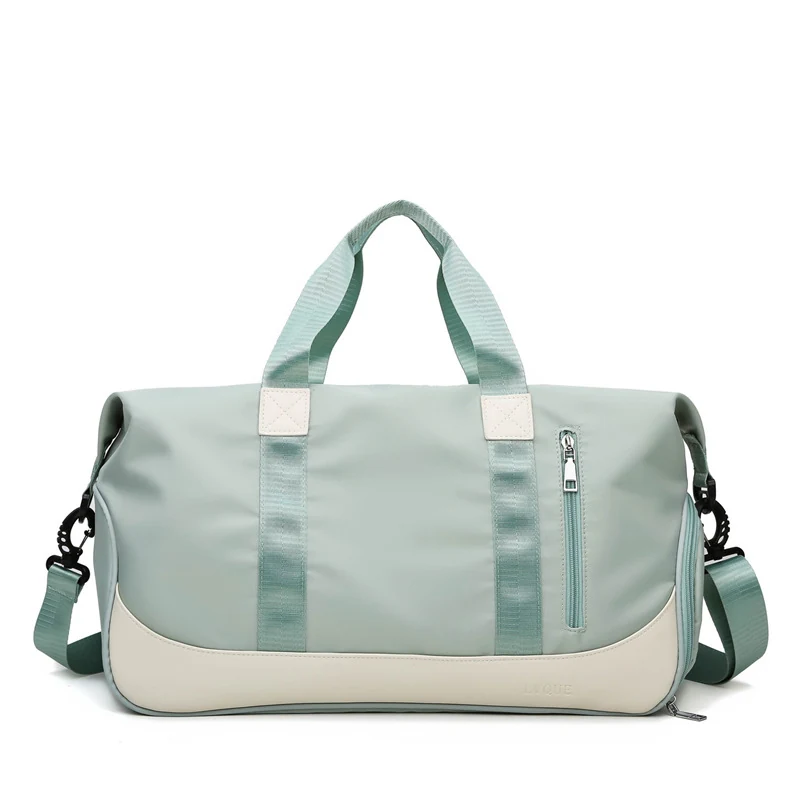 Foldable Travel Duffle with Shoe Storage Light green color SKU reference