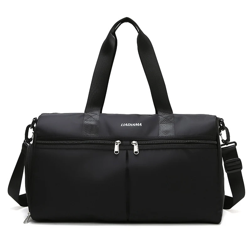 Aviation-Style Travel Duffle with Shoe Divider Black color SKU reference