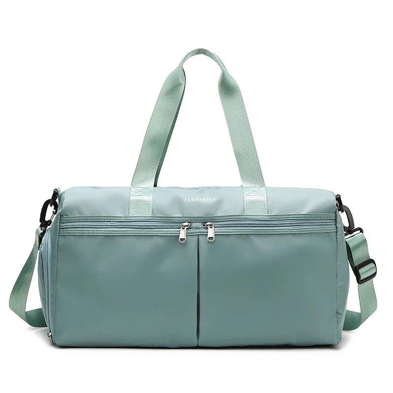 Aviation-Style Travel Duffle with Shoe Divider Light green color SKU reference