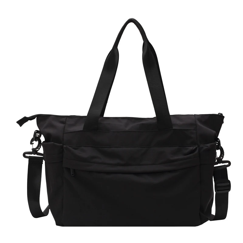 Expandable Women's Overnight Travel Duffle Black color SKU reference