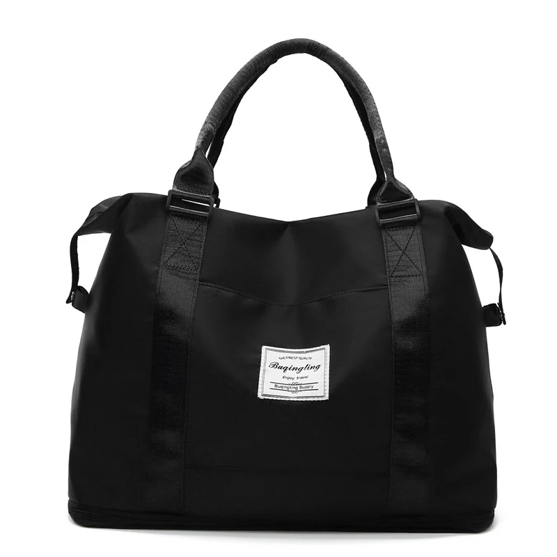 Two-Size Travel Duffle with Custom Color Options Black color SKU reference