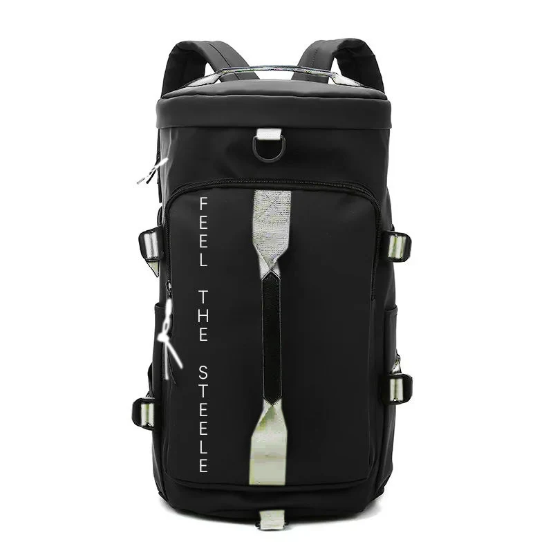 PU Travel Backpack with Shoe Compartment and RFID Features Black color SKU reference