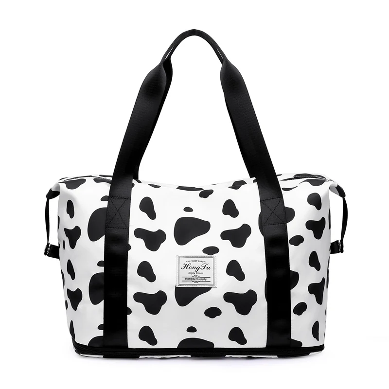 Animal-Print Sports Duffle Backpack Cow color SKU reference