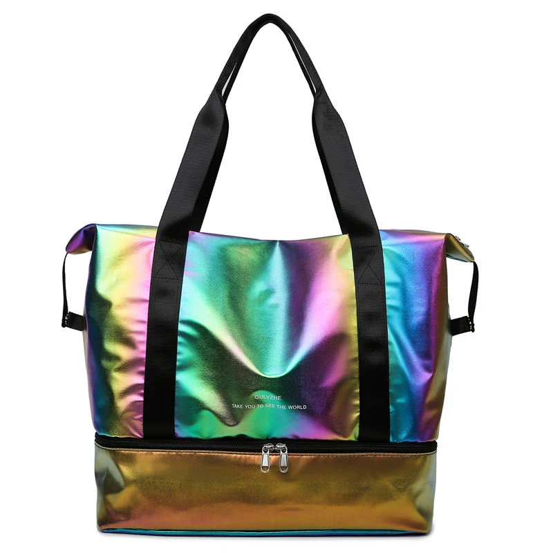 Pearlescent Oxford Weekender with Shoe Compartment Black color SKU reference
