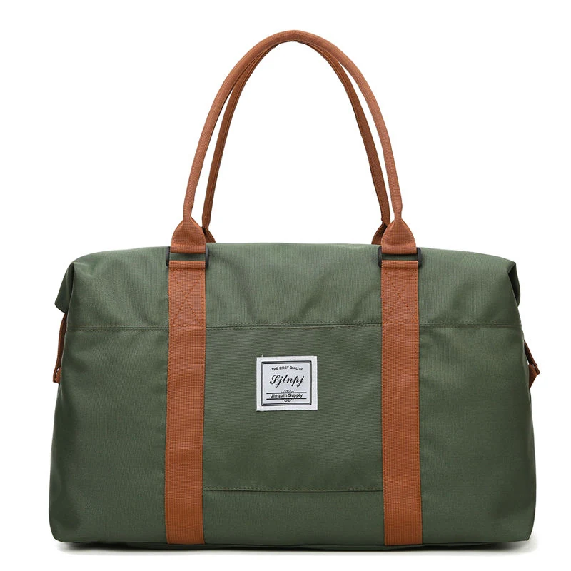 Two-Size Oxford Weekender with Trolley Sleeve Olive color SKU reference