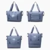 Expandable Dry/Wet Travel Duffel with Trolley Sleeve Sky blue color SKU reference