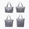 Expandable Dry/Wet Travel Duffel with Trolley Sleeve Gray color SKU reference