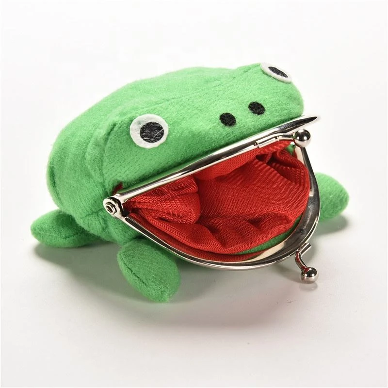 Green Frog Flannel Character Coin Purse product reference image