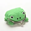 Green Frog Flannel Character Coin Purse Light green color SKU reference