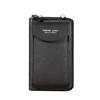 PU Travel Phone Wallet with Multi-Compartment Storage Black color SKU reference