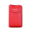PU Travel Phone Wallet with Multi-Compartment Storage Red color SKU reference