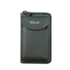 PU Travel Phone Wallet with Multi-Compartment Storage Green color SKU reference