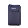 PU Travel Phone Wallet with Multi-Compartment Storage Deep blue color SKU reference