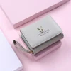 Compact PU Coin Purse with Zip and Clasp Detail Green color SKU reference