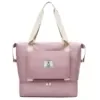 Foldable Oxford Travel Duffel with Shoe Compartment Pink color SKU reference