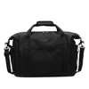 Expandable Polyester Travel Duffel with Magnetic Snap Black color SKU reference