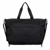 Polyester Gym Weekender Tote with Wet/Dry Storage Black color SKU reference