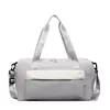 Nylon Travel Duffel with Shoe Compartment and Security Pocket Gray color SKU reference