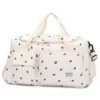 Oxford Travel Duffel with Front Pocket and Shoe Compartment White color SKU reference
