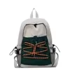 Lightweight Oxford Backpack with Magnetic Snap and Side Pocket Green color SKU reference