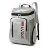 30 L Oxford Racket Sports Backpack with Shoe Storage Silver color SKU reference