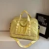 Oxford Travel Duffel with Shoe Compartment and Trolley Sleeve Yellow color SKU reference