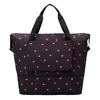 Expandable Fruit-Print Travel Duffel with Wet/Dry Pocket Black color SKU reference