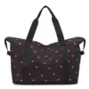 Expandable Fruit-Print Oxford Travel Duffel Black color SKU reference