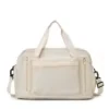 Expandable Oxford Travel Duffel with Wet/Dry and Shoe Storage White color SKU reference