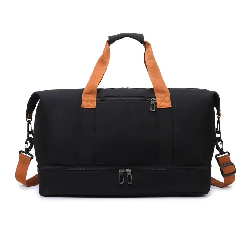 32L Yoga & Travel Duffel Tote with Shoe & Wet/Dry Storage Black color SKU reference