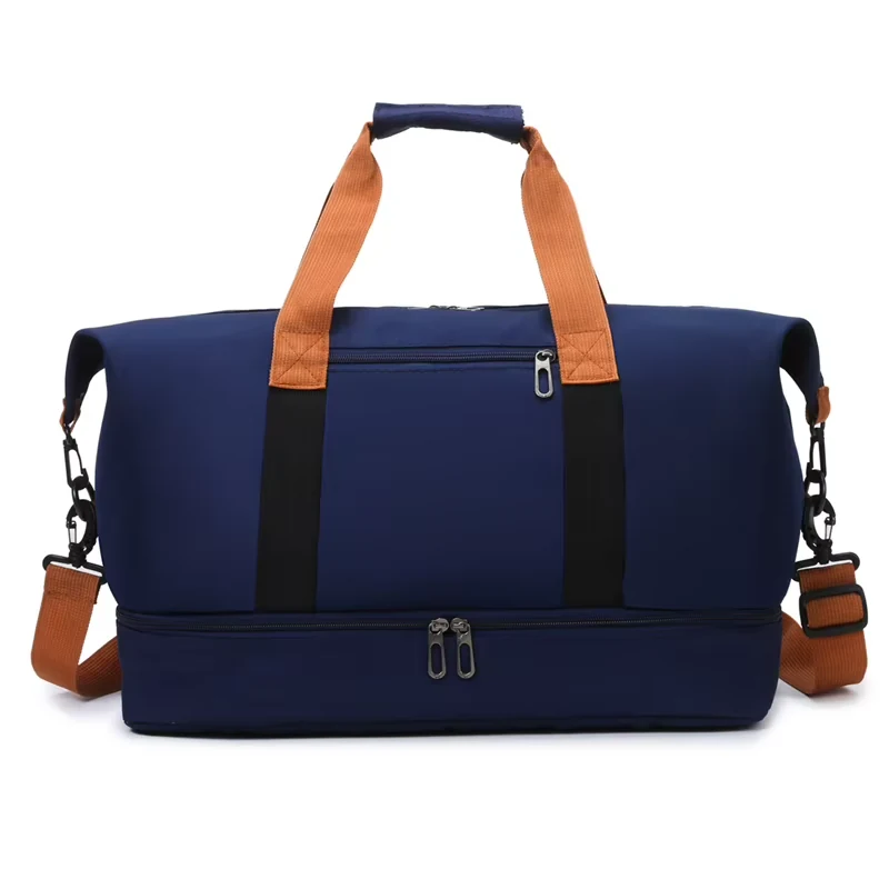 32L Yoga & Travel Duffel Tote with Shoe & Wet/Dry Storage Deep Blue color SKU reference
