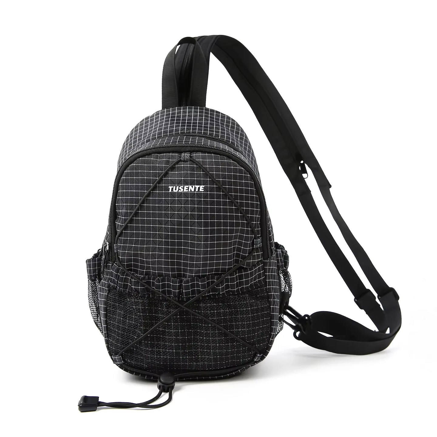 Nylon Mini Crossbody Sling Bag with Anti-Theft Pocket Black color SKU reference