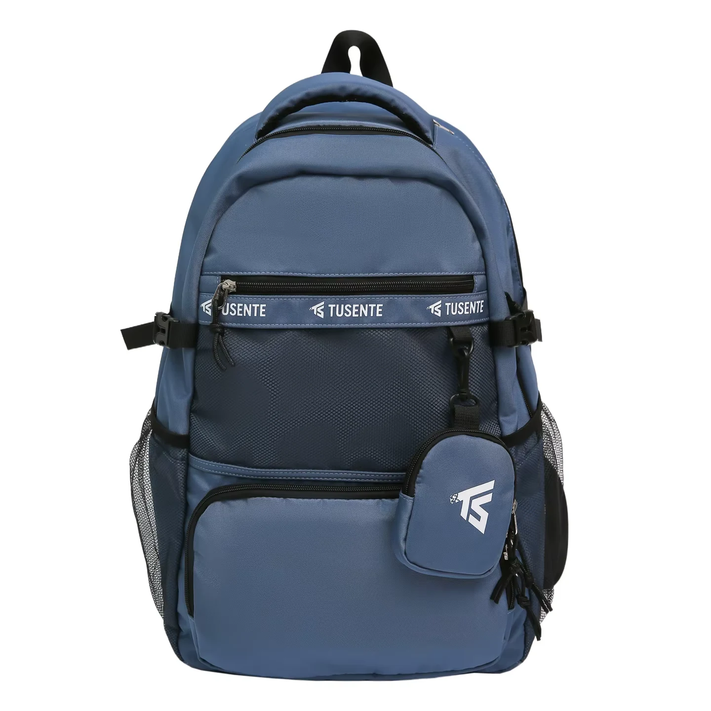36L Nylon Sports Backpack with Shoe Compartment & Wallet Blue color SKU reference