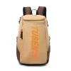 30L Oxford Racket Sports Backpack with Shoe Compartment Khaki color SKU reference