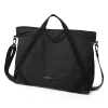18L PU Crossbody Travel Bag with Security Pocket Black color SKU reference