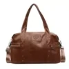 20L PU Weekender Tote with Adjustable Strap Brown color SKU reference