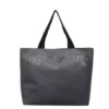 Nylon Everyday Tote with Top Zipper Gray color SKU reference