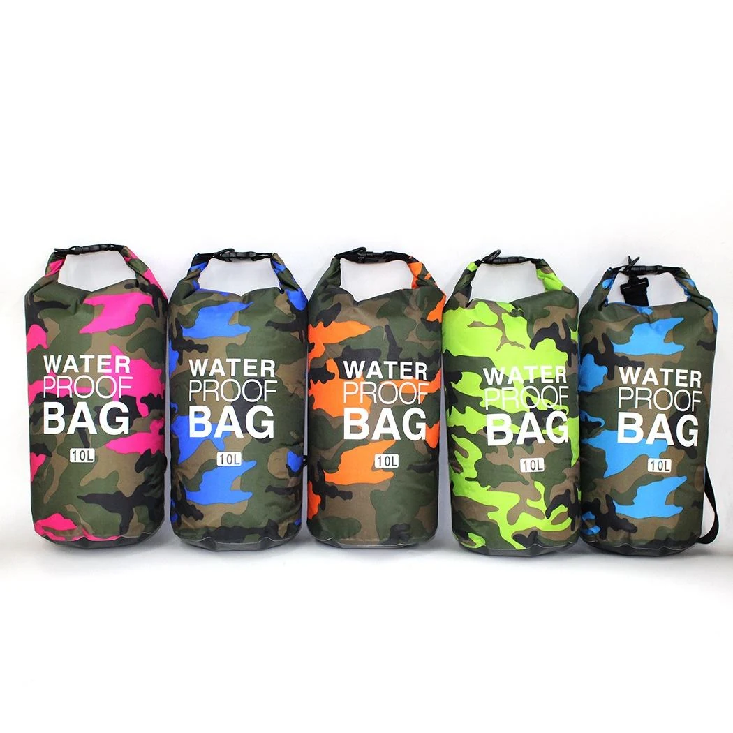 Camouflage Roll-Top Swimming Dry Bag Backpack product reference image