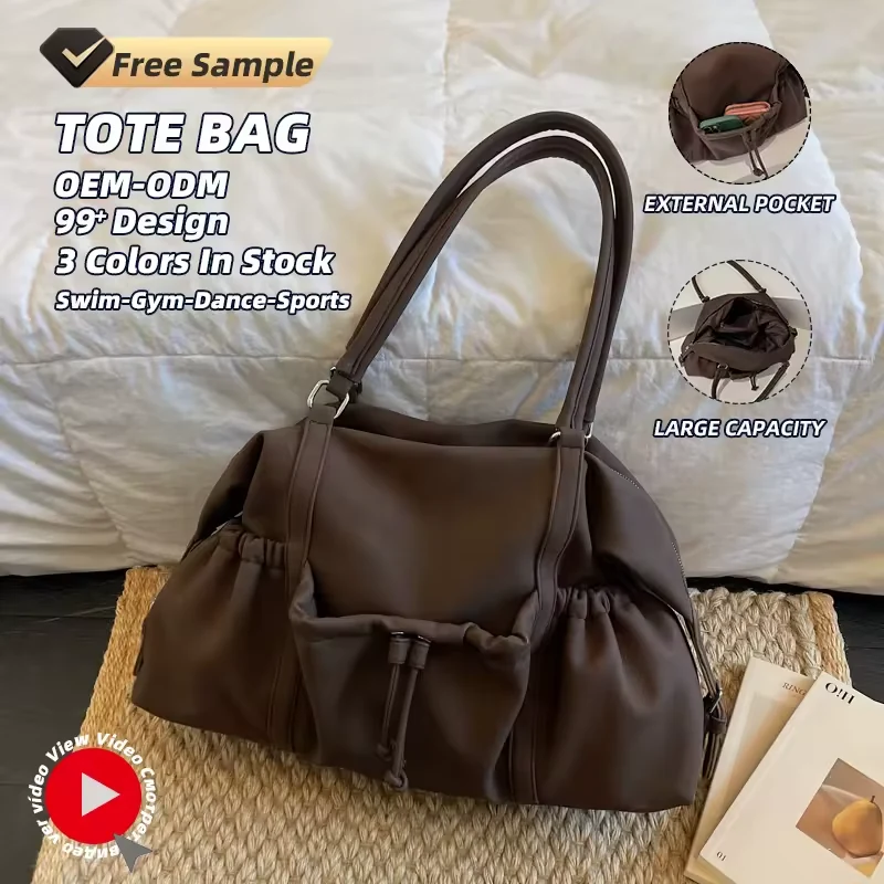 15L PU Shoulder Tote with Zip Closure product reference image