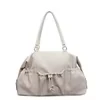 15L PU Shoulder Tote with Zip Closure White color SKU reference