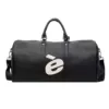 PU Travel Duffel with Pendant Detail and Adjustable Strap Black color SKU reference