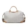 PU Weekender Duffel with Pendant Detail and Adjustable Strap Khaki color SKU reference