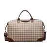 PU Weekender Duffel with Pendant Detail and Adjustable Strap Brown color SKU reference