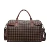 Expandable PU Weekender with Separate Shoe Compartment Coffee brown color SKU reference