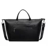 PU Travel Duffel with Adjustable Shoulder Strap Black color SKU reference