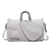25L Polyester Badminton Bag with Dry-Wet Pocket Gray color SKU reference