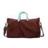 25L Polyester Badminton Bag with Dry-Wet Pocket Brown color SKU reference