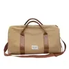 Canvas Travel Weekender Duffel with Adjustable Strap Khaki color SKU reference