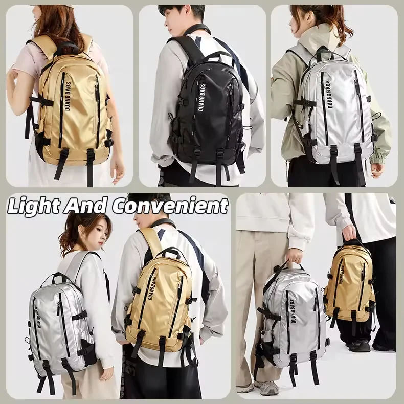 PU-Coated Travel Backpack with Front Storage Pocket product reference image